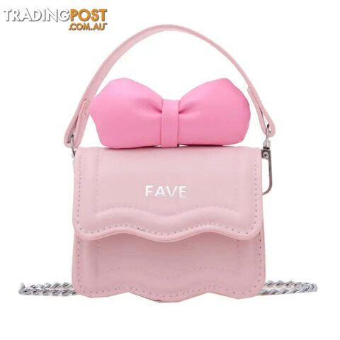 Afterpay Zippay Pink BSweet Bow Children's Small Square Shoulder Bags Lovely Women Girls Mini Crossbody Bag Cute Princess Coin Purse Chain Handbags