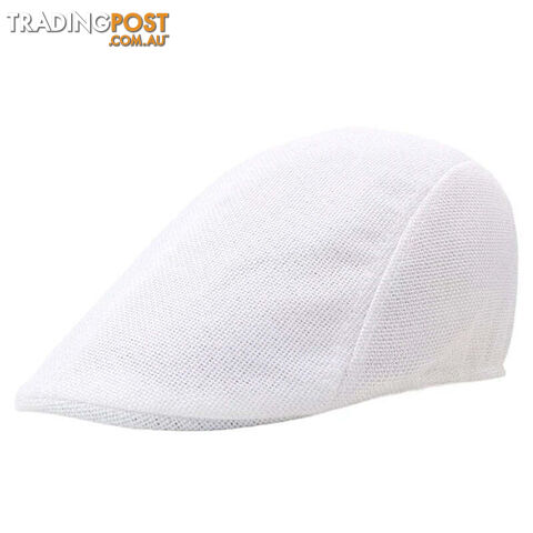 Afterpay Zippay whiteCotton Newsboy Caps Autumn Winter Beret Male Horn Retro Solid Peaked Cap Forward Hat For Men Protection Elasticity Peaky Blinder