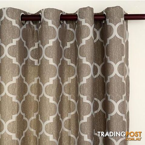  Coffee / Custom made / 5 Pull Pleated TapeQuatrefoil Modern Window Curtains for Living Room Bedroom Kitchen Window Treatments Panels Fabric and Draperies