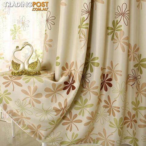  Green curtain / Custom made / 3 Rod PocketFinished Pink Petal Window Curtains for Living Room the Bedroom Kitchen Window Treatments Drapes Panel