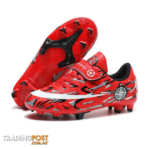 Afterpay Zippay Big Red C / 39Soccer Shoes Kids Football Shoes TF/FG Cleats Grass Training Sport Footwear Trend Sneaker