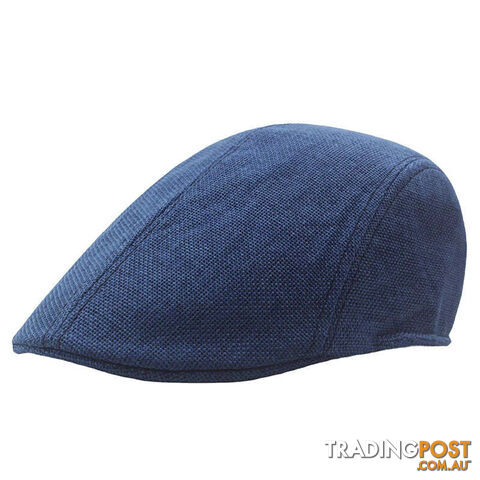 Afterpay Zippay blueCotton Newsboy Caps Autumn Winter Beret Male Horn Retro Solid Peaked Cap Forward Hat For Men Protection Elasticity Peaky Blinder