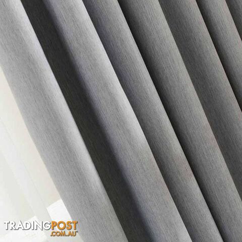  Gray / W300xH250cm / 5 Pull Pleated TapeSolid Twill Window Shade Thick Blackout Curtains for Living Room the Bedroom Window Treatment Curtain Panel Drape
