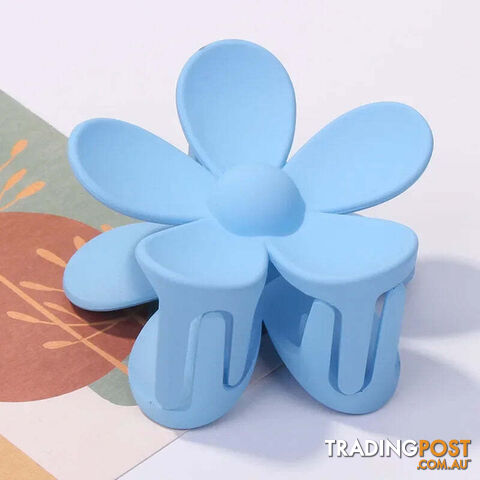 Afterpay Zippay 7cm Sky Blue7cm Women Flower Hair Claw Clips Sweet Girls Solid Crab Hair Claws Ponytail Hairpin Barrette Headwear Accessories