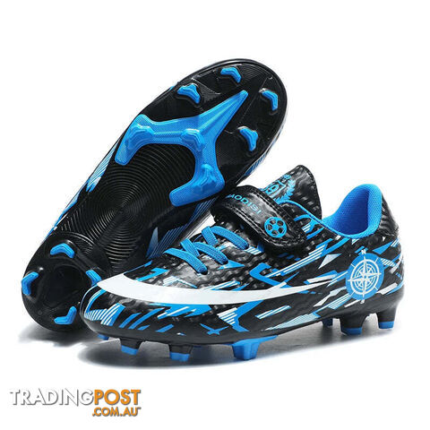 Afterpay Zippay Sapphire Blue C / 35Soccer Shoes Kids Football Shoes TF/FG Cleats Grass Training Sport Footwear Trend Sneaker