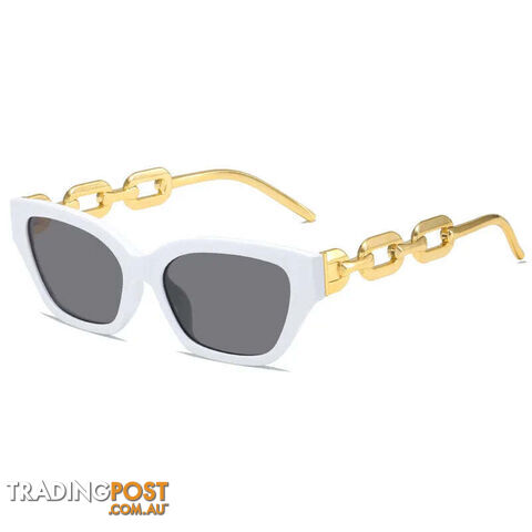 Afterpay Zippay WhiteCat Eye Sunglasses Women Vintage Glasses Black Sun Glasses Female UV400 Golden Eyewear