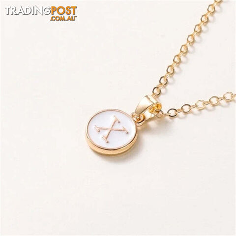  X / CHINAFashion Personalized 26 Initials Charm Necklace For Women Men Premium Design Name Necklace Ladies Jewelry Gift
