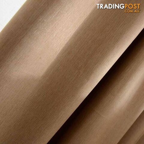  Light Brown / Custom made / 4 Tape for HooksSolid Twill Window Shade Thick Blackout Curtains for Living Room the Bedroom Window Treatment Curtain Panel Drape