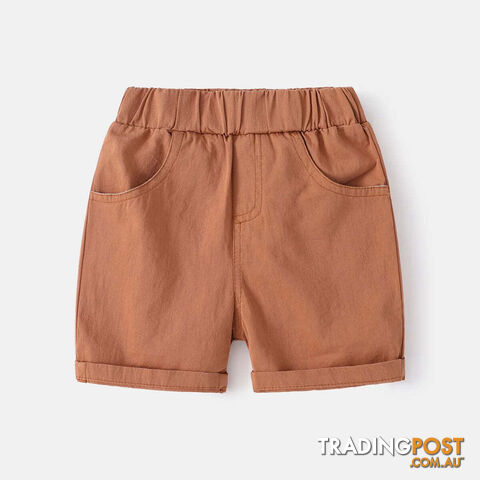Afterpay Zippay Coffee / 3TCotton Linen Boys Shorts Toddler Kids Summer Knee Length Pants Children's Clothes