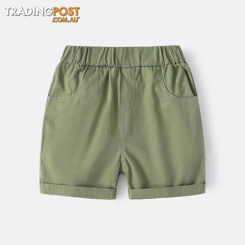 Afterpay Zippay Green / 5Cotton Linen Boys Shorts Toddler Kids Summer Knee Length Pants Children's Clothes