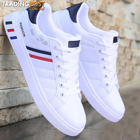 Afterpay Zippay black white / 44Men's Sneakers Casual Sports Shoes for Men Lightweight PU Leather Breathable Shoe Mens Flat White