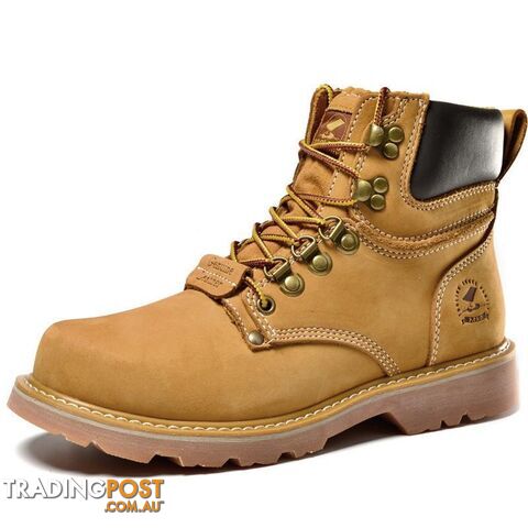  Orange / 7men Martin boots. Fashion first layer of leather men's boots, high- tooling boots man