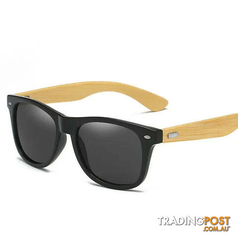 Afterpay Zippay blackFashion Wood Men's Ultraviolet Sunglasses Classic Male Driving Riding UV400 Sports Sun Glasses Eyewear Wooden Bamboo Eyeglasses