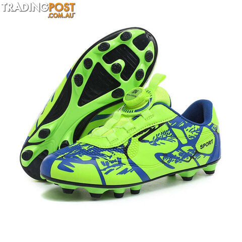Afterpay Zippay Green FG Shoes / 33Kids Soccer Shoes FG/TF Football Boots Professional Cleats Grass Training Sport Footwear Boys Outdoor