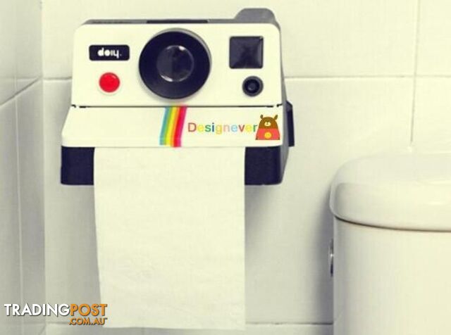  WhiteCreative Retro Polaroid Camera Shape Inspired Tissue Boxes/ Toilet Roll Paper Holder Box Bathroom Accessories