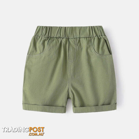 Afterpay Zippay Green / 3TCotton Linen Boys Shorts Toddler Kids Summer Knee Length Pants Children's Clothes