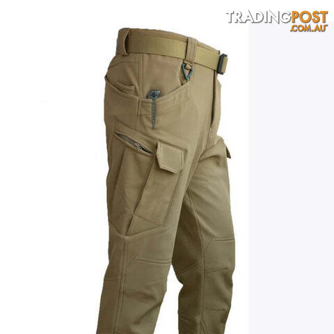 Afterpay Zippay Khaki Pant X7 / L(65-75KG)Jackets Pants Hood Coat Tactical Waterproof Pilot Camping Hiking Trekking Hunting Fishing Trousers Plus Size