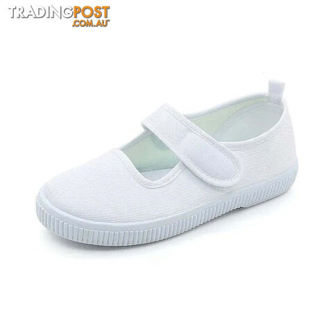  1976 / 34White Canvas Shoes For Baby Boys Girls Casual Shoes Children Cute Soft Sole Walking Shoes Toddler Kids Footwear