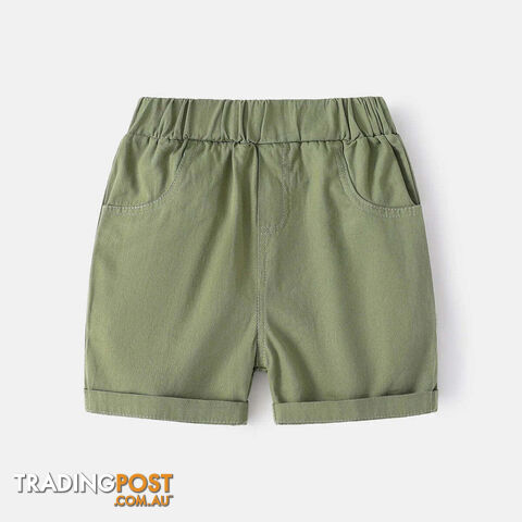 Afterpay Zippay Green / 4TCotton Linen Boys Shorts Toddler Kids Summer Knee Length Pants Children's Clothes