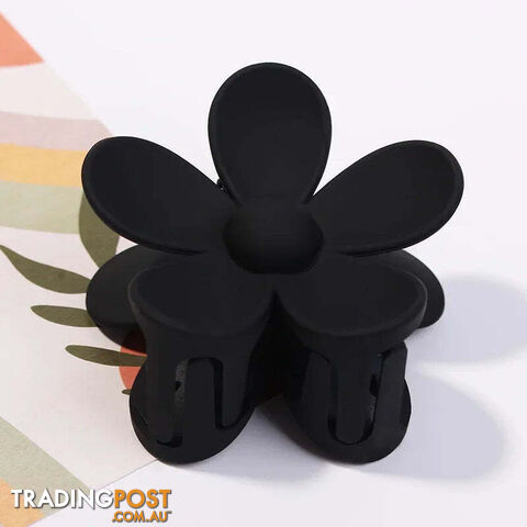  7cm Black7cm Women Flower Hair Claw Clips Sweet Girls Solid Crab Hair Claws Ponytail Hairpin Barrette Headwear Accessories