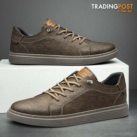 Afterpay Zippay Brown / 46Italian Genuine Leather Casual Shoes Men's Lace Up Oxford Shoes Outdoor Jogging Shoes Office Men's Dress Shoes Large