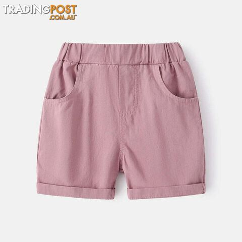 Afterpay Zippay Pink / 4TCotton Linen Boys Shorts Toddler Kids Summer Knee Length Pants Children's Clothes