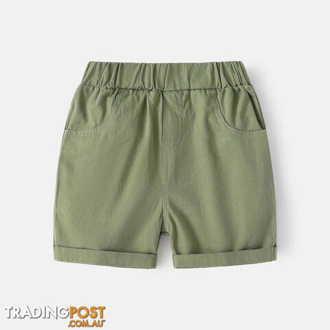 Afterpay Zippay Green / 2TCotton Linen Boys Shorts Toddler Kids Summer Knee Length Pants Children's Clothes