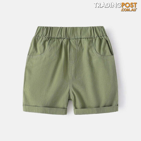 Afterpay Zippay Green / 2TCotton Linen Boys Shorts Toddler Kids Summer Knee Length Pants Children's Clothes