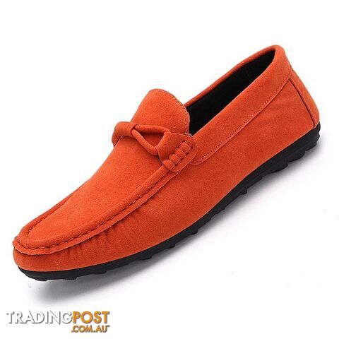  Orange / 9.5Summer Driving Shoes Men Casual Boat Shoes EU 39-44 Breathable Men Shoes Moccasins Men Loafers Soft Footwear
