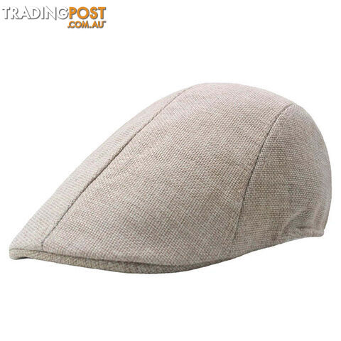 Afterpay Zippay light khakiCotton Newsboy Caps Autumn Winter Beret Male Horn Retro Solid Peaked Cap Forward Hat For Men Protection Elasticity Peaky Blinder