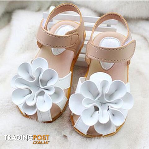  White / 8.5Summer children shoes girls sandals princess beautiful flower Sandals baby Shoes sneakers sapato infantil menina