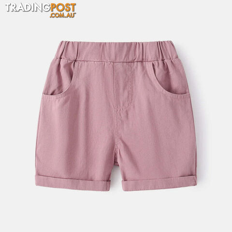 Afterpay Zippay Pink / 6Cotton Linen Boys Shorts Toddler Kids Summer Knee Length Pants Children's Clothes