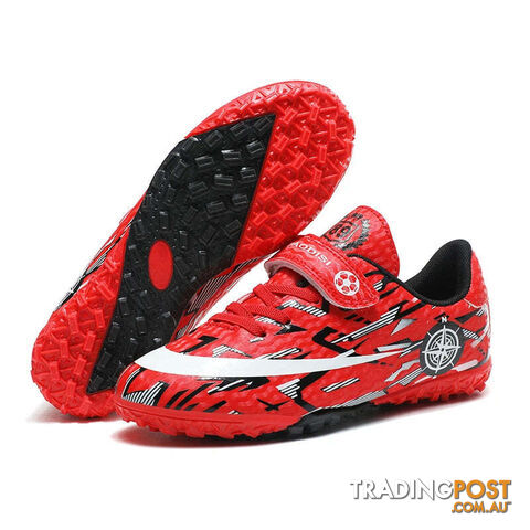Afterpay Zippay Big Red D / 39Soccer Shoes Kids Football Shoes TF/FG Cleats Grass Training Sport Footwear Trend Sneaker