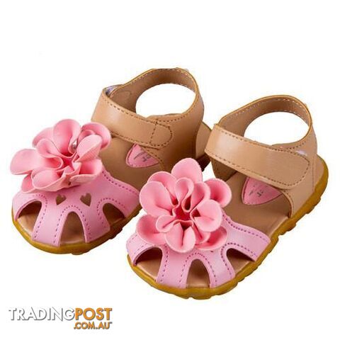Afterpay Zippay Pink / 6.5Summer children shoes girls sandals princess beautiful flower Sandals baby Shoes sneakers sapato infantil menina