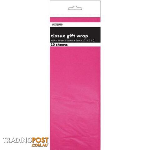 10 Tissue Sheets - Hot Pink - 011179062904