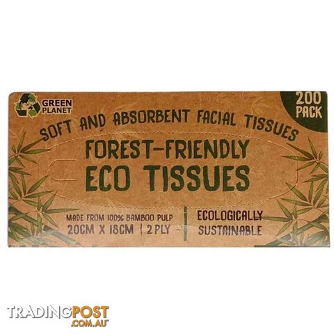 Eco Friendly Bamboo Tissue Box 200 Pk - 9328644054441