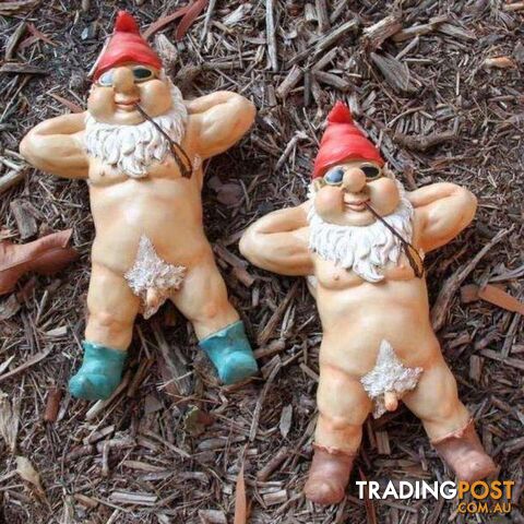 Nudist Garden Gnome 2 Assorted 27cm - 9319844504669