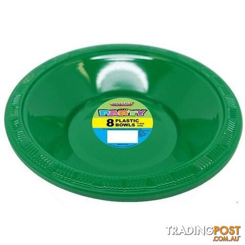 Emerald Green 8 x 18cm (7) Plastic Bowls - 9311965320661