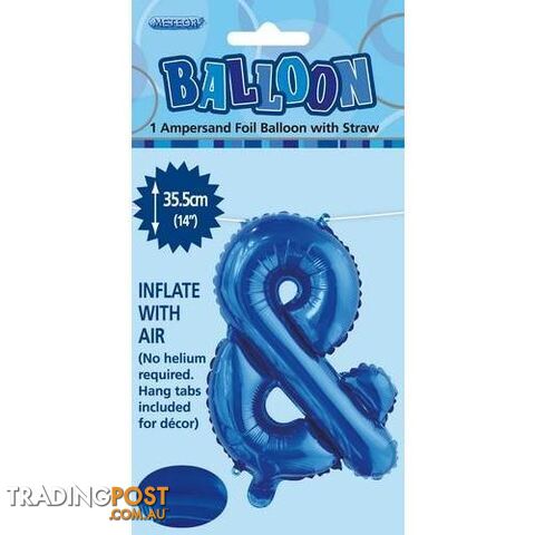 Royal Blue & Alphabet Foil Balloon 35cm (14) - 9311965447368