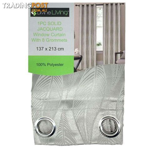 Divine Living Curtain Embossed Grey - 800181