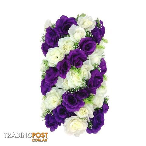 Artificial Flowers Rectangle Purple and White - 800404
