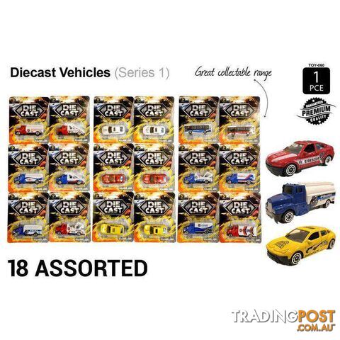 Diecast Cars Asstd 1pce - 9315892255898