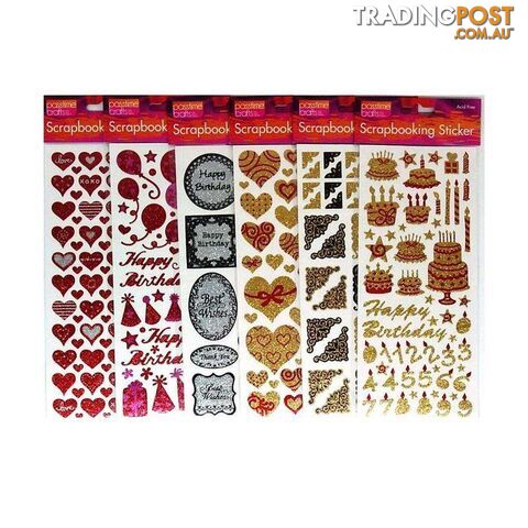 Scrapbooking Sticker Assorted Events Pack of 6 - 900034