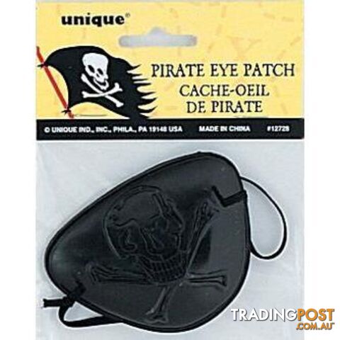 Gold Tooth Pirate Black Eye Patch - 011179127283