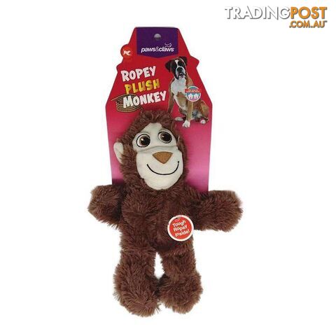 Pet Toy Ropey Plush Monkey 29cm - 9340957079416