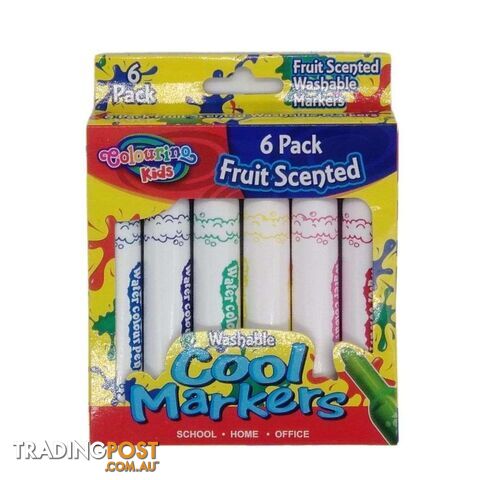 Cool Scented Colour Markers 6PK - 9332625010029