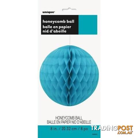 Honeycomb Ball Caribbean Teal 20cm (8) - 011179632237