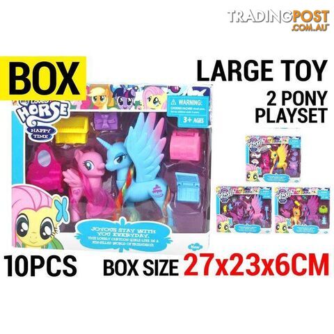 10pce My Lovely Pony Playset Toys - 9315892283419