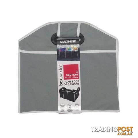 Car Boot Organiser 3 Sections Grey - 800481