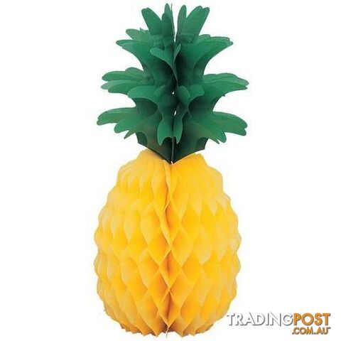 Luau Pineapple Honeycomb Centrepiece 25cm 10 - 011179191949